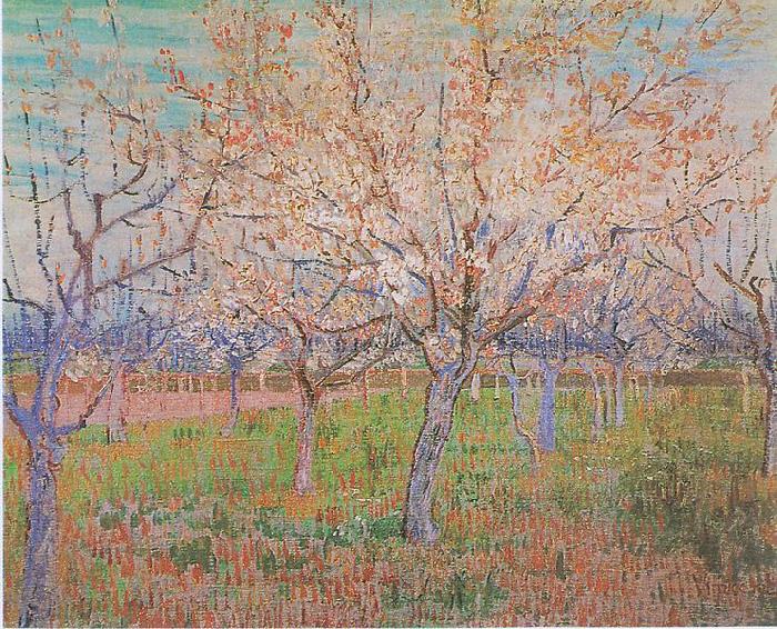 Vincent Van Gogh Orchard with flowering apricot-trees Norge oil painting art